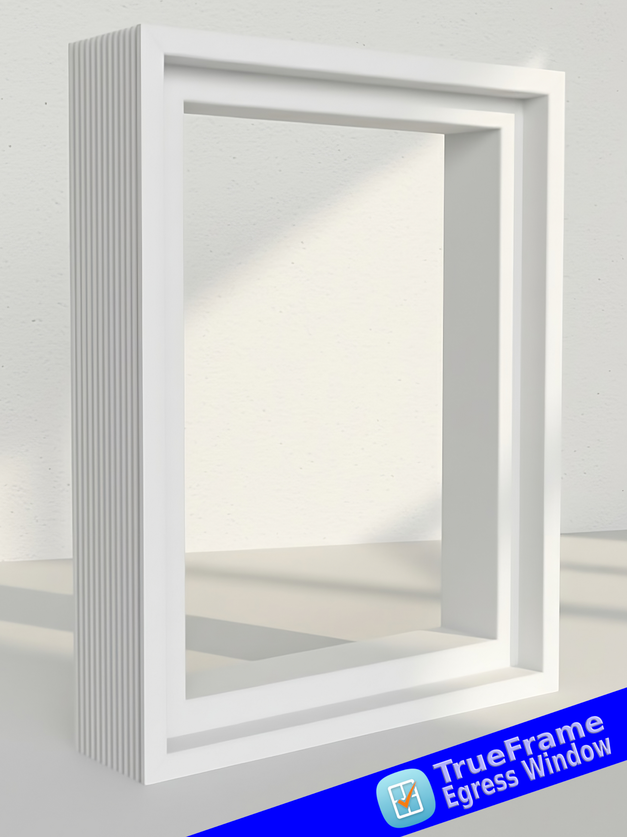 Trueframe 48 inch horizontal-slider inswing casement egress window