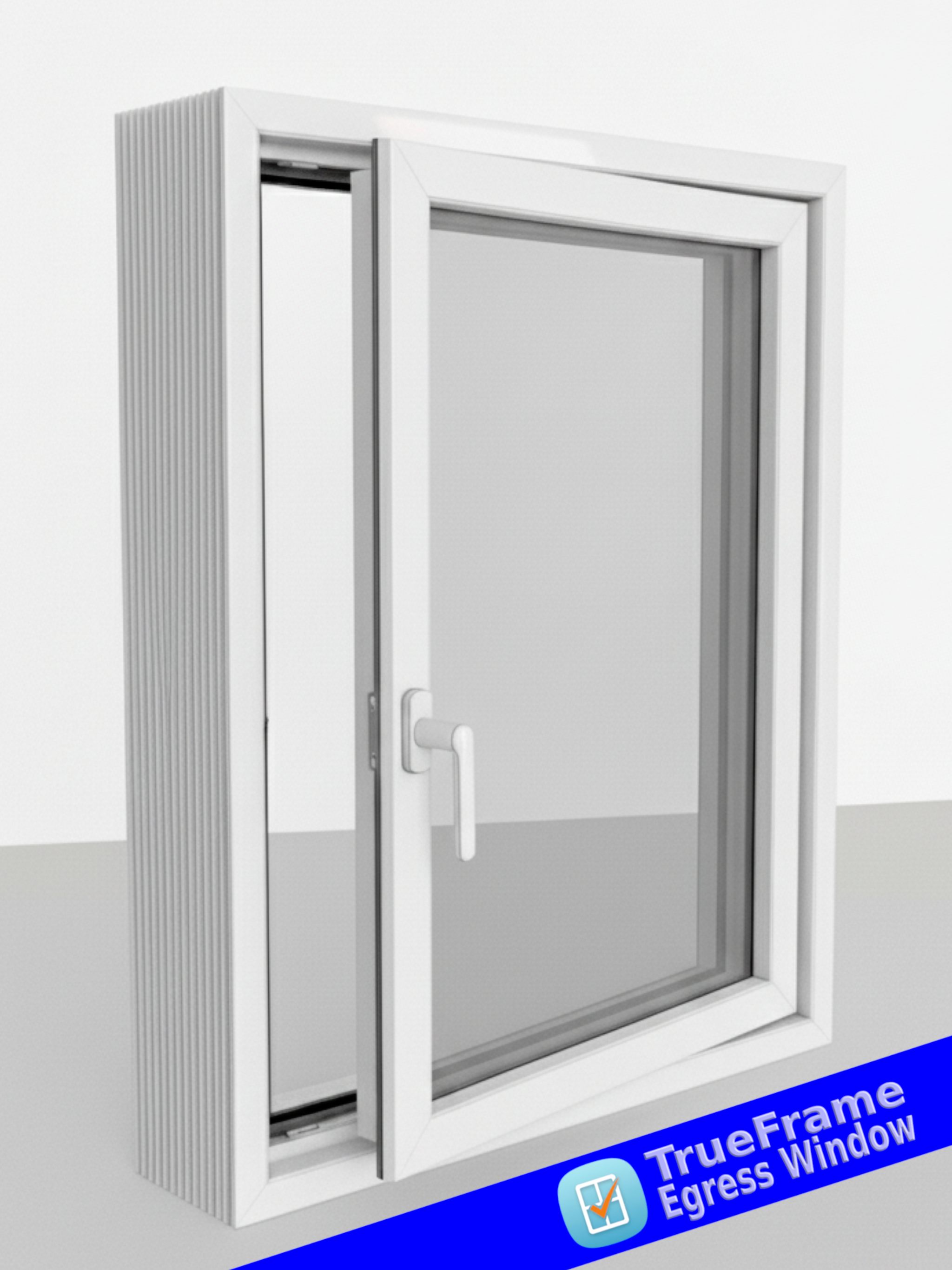 Wholesale egress window inswing feature with window open